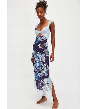 Intimately By Free People Suddenly Fine Maxi Slip - Blue