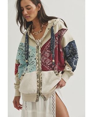 Free People Patchwork Club Hoodie - Multicolour