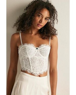 Free People Moonlit Meadow Lace Corset - Brown