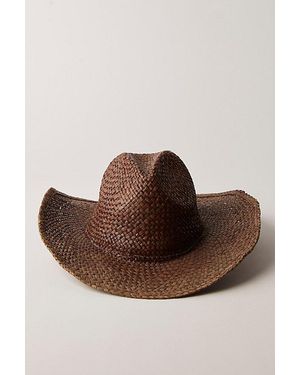 Free People Beachside Rafia Cowboy Hat - Brown