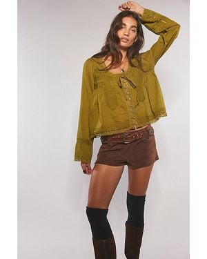 Free People Forevermore Long-Sleeve Top - Yellow