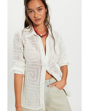 Free People Geo Soutache Shirt - Multicolour