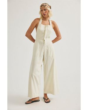 Free People Phoenix Solid Overalls - Natural