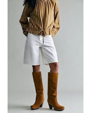 Frye Cindy Pull-On Boots Shoe - White