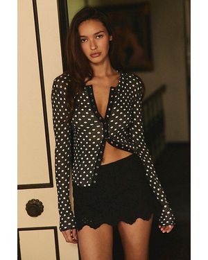 Intimately By Free People Going Places Printed Cardi By - Black