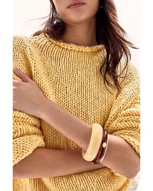 Free People Opal Rollneck Knit Jumper - Yellow