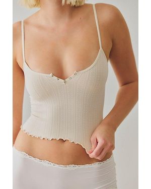 Intimately By Free People Snap Into It Henley Crop By - Grey