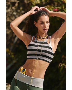 Fp Movement Tighten Up High Neck Reversible Bra - Black