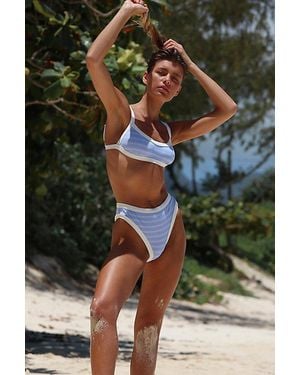 KYA SWIM Kya Marlow Stripe Top By - Brown