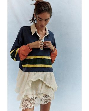Free People Del Rey Polo - Blue
