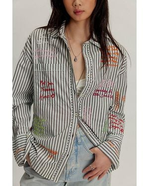 Free People Summer Road Trip Button Down - Grey