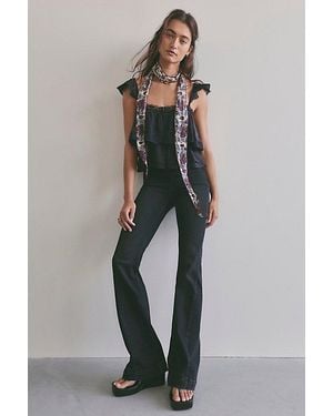 Free People Alamo Low-Rise Flare Jeans - Multicolour