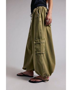 Free People Bobbi Pull-On Cargo Trousers - Green