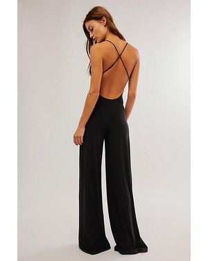 Norma Kamali Low-back Slip Jumpsuit - Blue