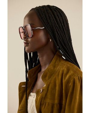 Free People Lucia Square Sunglasses - Pink
