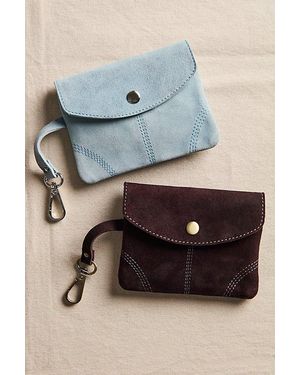 Free People Lyra Suede Wallet - Blue