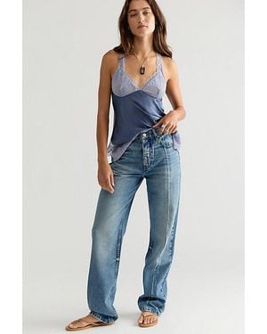 Dala Alley High-Rise Straight Jeans - Blue