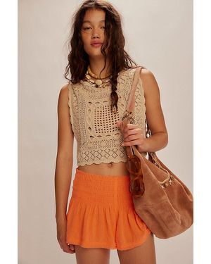 Free People On The Go Micro Shorts - Brown