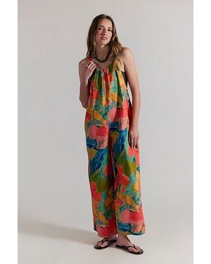 Free People We The Free Freebird Printed Jumpsuit - White