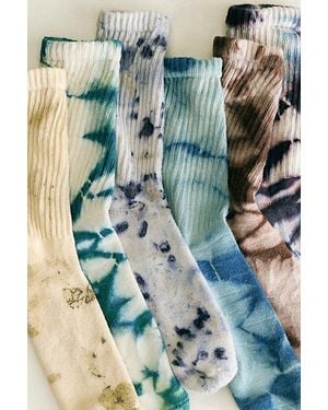 American Trench Natural Tie-Dyed Socks By - Brown
