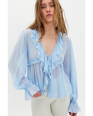 Free People Fearless Long Sleeve Top - Blue