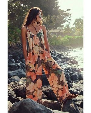 Free People We The Free Freebird Printed Jumpsuit - Blue