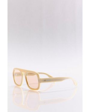 Elisa Johnson Jane Aviator Sunglasses - White