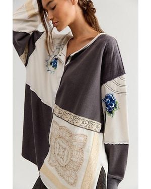 Free People Attic Craft Polo - Grey