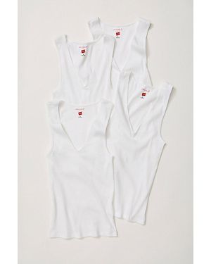 FP Movement X Hanes Ribbed Tank 4-Pack - White