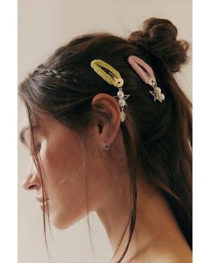 Free People Later Skater Barrettes Set - Black