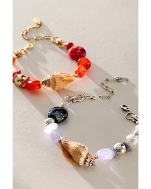 Free People Breezy Anklet - White