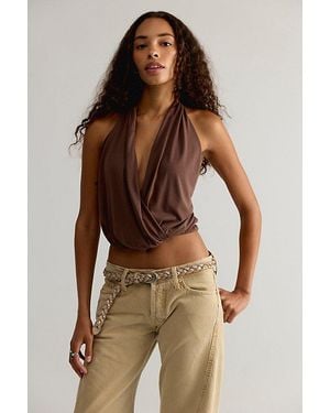 Free People Hallie Halter Top - Brown