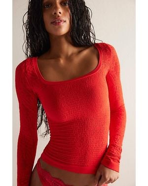 Intimately By Free People So Many Likes Long Sleeve - Red