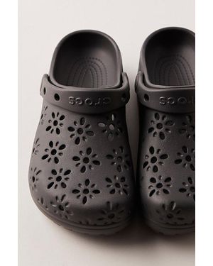 Crocs™ Classic Floral Cut Clogs - Black