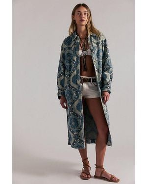 Free People Brick Lane Jacquard Maxi Shirt - Multicolour