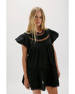 Free People Clarise Mini Dress in Natural | Lyst