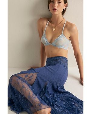 Intimately By Free People Nice To Meet You Maxi Slip Skirt By - Blue