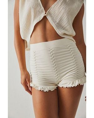 Intimately By Free People Ruched Seamless Shorts - White