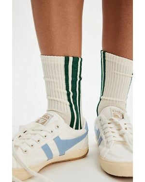 American Trench Verticle Stripe Socks By - Green