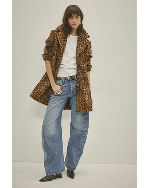 Free People Delancy Lady Coat Jacket - Brown