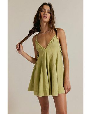 Free People Zenni Denim Romper - Green