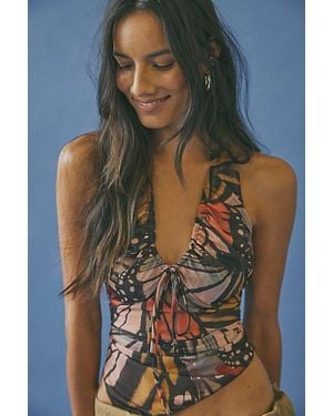 Free People Butterfly Effect Halter Top - Multicolour