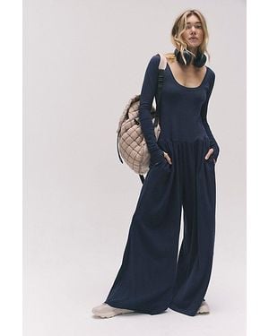 Fp Movement Hot Shot Wide Leg Onesie - Blue