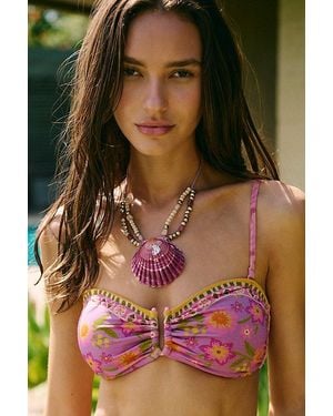 Spell Goldie Shimmer Bandeau Bikini Top - Multicolor