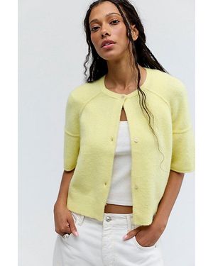 Free People See Me Softspun Cardigan - Yellow