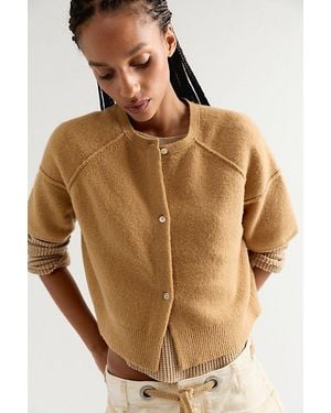 Free People See Me Softspun Cardigan - Brown
