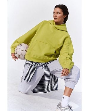 Fp Movement A Cut Above Flocked Buti Logo Hoodie - Yellow