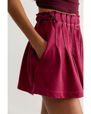Free People Croquet Knit Shorties - Red