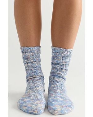 Free People Thunders Love Flame Socks - Blue