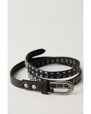 Free People Brie Slim Stud Belt - Black